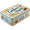 Nostalgic-Art Contenitori in latta retrò piatti, 2,5 l, Cookies 'n' Biscuits - Idee regalo per la cucina, scatola con coperchio, design vintage