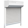 Schellenberg 39067 39067-Set finestre, Sistema Mini, 115 x 120 cm, Bianco/Grigio, tapparelle Esterne a 45°, con Guide e Ganci in PVC