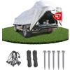 Ezcasch Telo ombreggiante in alluminio, 3 x 4 m, 85% riflettente, in alluminio, con occhielli, protezione solare in tessuto per auto, animali domestici, giardino, patio, serra, include corde elastiche