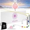 VIBRATIS Bacchette per cercatore con pendolo in quarzo rosa 7 chakra, kit di radiestesia in rame, precisione e affidabilità per geobiologia, paranormale e divinazione, marca francese
