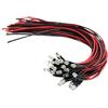 Evemodel 20 pz Precablato 5mm LED Lampada Luce Bianco CALDO Set 20 cm Filo Lungo 12V
