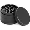 JCASE Grinder ceramica per spezie, antiaderente, a 4 pezzi, con rivestimento in nano-ceramica, Ø 63 mm, con custodia per il trasporto, raschietto per polline, pennello e bocchino