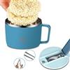 HOMURY Ciotola Ramen in Acciaio Inox: HOMURY 1300 ml Ciotola Istantanea con Coperchio, Bento Box con Cucchiaio Pieghevole e Bacchetta, Ciotola per Pasta Istantanea Portatile per Tagliatelle Istantanee (Blu)