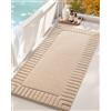 COLOR&GEOMETRY Tappeto Bagno Lungo Antiscivolo 60 x 110 cm, Tappeti Bagno Assorbente Lavabile, Tappeto Microfibra Morbido per Bagno, Doccia, Vasca da Bagno (Beige)