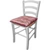 Russo Tessuti 6 Cuscini Sedie Cucina Coprisedia Imbottiti Laccetti Vari Colori Tinta Unita-Velluto Rosa