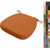 Lsjoaw 1 pezzo cuscini per sedie da cucina antiscivolo con laccetti memory foam Cuscini Sedia 40X38X33X5cm Cuscini di Seduta cuscino per sedia da pranzo,Color#13 Orange