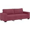 vidaXL Divano a 3 Posti Rosso Vino 180 cm in Tessuto, Divano, Divano a 3 posti, Divano in Tessuto, Divano, Divano a Tre posti