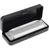 OriGlam Blues - Armonica a bocca con organo diatonico, in chiave di do, 10 fori, 20 toni, argento
