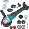 ANUPTTA Smerigliatrice Angolare, Compatibile con Makita DGA517Z, 18V Smerigliatrice Angolare Elettrica, Diametro di 125mm con 2x 5.5Ah Batteria e Caricabatterie,16 Accessori, Per Molatura/Lucidatura/Taglio