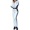 Generico Moda Tuta Sci Donna Curvy Completo Tuta Da Sci Donna Con Cappuccio con Collo di Pelliccia, Tuta Da Neve Donna Completa Giacca Donna Invernale e Pantaloni Sci Donna, Donna Set Da Sci Con Cintura