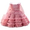 Yhong Vestito Bambina Senza Maniche Neonata in Tulle Estivo Vestito da Cerimonia Elegante Abito da Festa di Compleanno Cammeo Marrone 5-6 Anni