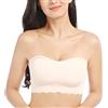 Yishengwan Reggiseno Donna Push Up Senza Spalline con Ferretto Senza Imbottito Taglie Forti Reggiseno Colore della Pelle 3XL