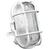 Brennenstuhl Plafoniera Ovale da Parete o Soffitto, Portalampada con Griglia in Plastica Resistente, Attacco E27, Max 60W, Applique per Interno & Esterno, IP44, Bianca
