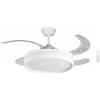 Bastilipo - Ventilatore da soffitto con pale retrattili, motore DC 40 W, telecomando, luce LED 3 colori 36 W, modello FALESIA