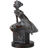 Grace4Joy Vineyard Carvings Statuetta ballerina ballerina (seduta in bronzo)