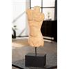 GILDE Scultura Torso in legno di mango naturale opaco a forma di uomo, altezza 42 cm, larghezza 13 cm, profondità 9 cm