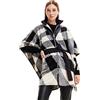 Desigual Poncho_Wolgery Milan, Nero, Taglia Unica Donna