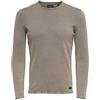 Only & Sons Pullover da Uomo Casual con Dettagli lavati Girocollo Maglione Leggero, Colore:Nero-Bianco, Dimensione Maglia:M
