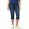 Ulla Popken Jeans Capri Sarah Slim 5 Tasche con Orlo Pantaloni Eleganti da Uomo, Blu, 33W / 32L Donna