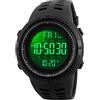 SKMEI Orologio sportivo digitale da uomo, impermeabile fino a 50 m, a LED, militare, multifunzione, cronometro, conto alla rovescia, data e allarme automatico