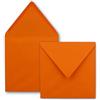 FarbenFroh by GUSTAV NEUSER 50x Buste quadrate in arancione - 15,5 x 15,5 cm - senza finestra, con colla umida - 110 g/m² - Per biglietti d'invito a matrimoni, compleanni e altro - Serie FarbenFroh