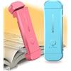 HIONXMGA 2 Pezzi Luce per Lettura Libri a Letto,Luce da Lettura a LED Portatile con Clip,3 Colori Ambra e Regolazione Continua della Luminosità,Lampada Lettura Ricaricabile USB,Perfetta per Amanti dei Libri