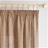 Woaboy Tende per Interni Lino con Fettuccia Tende Moderne Traslucido Decorative per Soggiorno Camera da Letto Finestra 2 Pezzi 140x260cm Marrone
