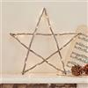 Lights4fun Decorazione di Natale Stella Luminosa di 36cm in Legno Grigio con 50 LED Bianchi Caldi a Pile per Arredo Interni