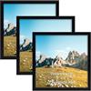 Hoikwo Cornice 20x20,Cornice Nera in PVC,Cornice Foto da Tavolo o Parete, Confezione da 3 Pezzi