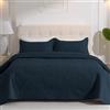 DUJUIKE Copriletto Matrimoniale, Piumone Trapunta Leggera, Coperta Da Letto Con Motivo A Girasole, Utilizzabile Come Copridivano, Lenzuolo, Adatta Per Letto E Divano (Blu Scuro, 240x260cm)