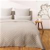 Blumtal copriletto trapuntato 170x210 cm - copriletto singolo certificato OEKO-TEX - trapuntino leggero singolo per letti di 90x200 cm - trapuntino singolo - trapunta leggera letto singolo in beige