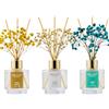 Airkeep Profumatore per Ambienti 50ml*3, Clean Cotton/White Jasmine/White Tea, Diffusore Profumo Ambiente con 24 Bastoncini di Fragranza, per Bagno, Appartamento, Decorazione della Casa