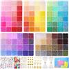 Funtopia Perline per Braccialetti, 3mm 37000 Pezzi Perline di Semi 120 Colori Perle Colorate con 416 Pezzi Perlines di Lettere, Kit per fare Braccialetti per Adulti Bambina