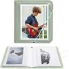 Rieibi Album fotografico per Fujifilm Instax Wide210/Wide300/Wide400, album per Polaroid, 8,6 x 10,9 cm, 28 tasche, in pelle PU, verde, 13 x 12 x 2 cm