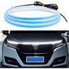 CGEAMDY Striscia luminosa a LED per auto, universale, luce di marcia diurna, flessibile, impermeabile, striscia di luce a LED, decorazione universale, accessorio decorativo per auto, SUV (bianco)