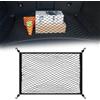 Dhisperares Rete Carico Bagagliaio Auto 80 x 60 cm Espandibile Fino 200 x 110 cm, Portabagagli Organizer Rete Elastico con 4 Ganci, Universale Rete Bagagliaio per Auto, Alla Maggior Parte dei Bagagliai Dell'auto