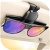 JOYROOM 2026 Upgrade Porta Occhiali Auto, Magnetico Porta Clip Occhiali da Sole, Universale in Pelle Clip Sole per Occhiali, Portaocchiali Compatibile con Tutti Gli Occhiali (Nero)