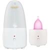 TMISHION Macchina per la Pulizia dello Sterilizzatore della Coppetta Mestruale, Vaporiera per Coppetta Mestruale Vaporiera per Coppetta Mestruale Spegnimento Automatico Detergente per (Spina UE)