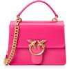 Pinko Love One Top Handle Mini Light Pelle Spazzolata Lucida, Borsa Donna, N17Q_Pink Antique Gold, Taglia Unica