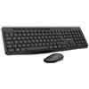 VULTECH Kit Tastiera e Mouse Wireless low profile e tasti funzionali Vultech KM-841W 1600DPI Regolabili 2,4GHz