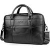 BAGZY 24 OreUomo Ventiquattrore Pelle Porta PC 15.6 Pollici Borsa Lavoro Portadocumenti Uomo Business a Tracolla Regalo