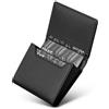 VULKIT Porta Biglietti da Visita da Uomo Porta Biglietti da Visita in Pelle Porta Carte di Credito con Blocco RFID Portafoglio con Chiusura Magnetica