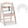 hauck Arketa N Play, Whitewashed Mint - Seggiolone Pappa con Vassoio da Gioco (Senza Giochi), Spartigambe, Cintura a 5 Punti e Barra Protettiva - dai 6 Mesi fino a 130 kg - Altezza Regolabile