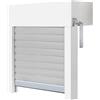 Schellenberg 39053 39053-Set per tapparelle in PVC, 100 x 75 cm, Colore: Bianco/Grigio, accorciabile in Altezza, Larghezza, incl. Isolamento EPS e Accessori per Il Montaggio Fai da Te
