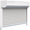 Schellenberg 39064 39064-Set finestre, Sistema Mini, 115 x 90 cm, Colore: Bianco/Grigio, per tapparelle Esterne a 45° in Alluminio, con Guide e Ganci in PVC