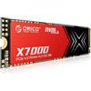 ORICO 1TB M.2 NVMe SSD per Il Gioco, fino a 7100MB/s, Tempo di Risposta di 17μs, Unità Interna PCIe Gen 4, Compatibilità PS5 e PC, con Dissipatore per un Migliore Raffreddamento e Multitasking-X7000