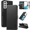Yunubeyii Cover Libro per Samsung Galaxy S22 5G - [Blocco RFID] Luxury PU Leather Portafoglio Card Holder Magnetic Phone Custodia con Kickstand, Cover Protettiva Antiurto, Nero