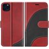 BoxTii Cover per iPhone 11 PRO, Custodia in PU Pelle Portafoglio per iPhone 11 PRO, Magnetica Cover a Libro con Slot per Schede, Rosso