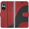 BoxTii Cover per Huawei Honor 50 5G / Huawei Nova 9, Custodia in PU Pelle Portafoglio per Huawei Honor 50 5G / Huawei Nova 9, Magnetica Cover a Libro con Slot per Schede, Rosso