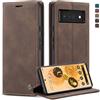 owlhold Cover Google Pixel 6 Pro Portafoglio Flip [Antiurtoo][Cavalletto][Carta Fessura] Cover Pelle per Google Pixel 6 Pro - Caffè